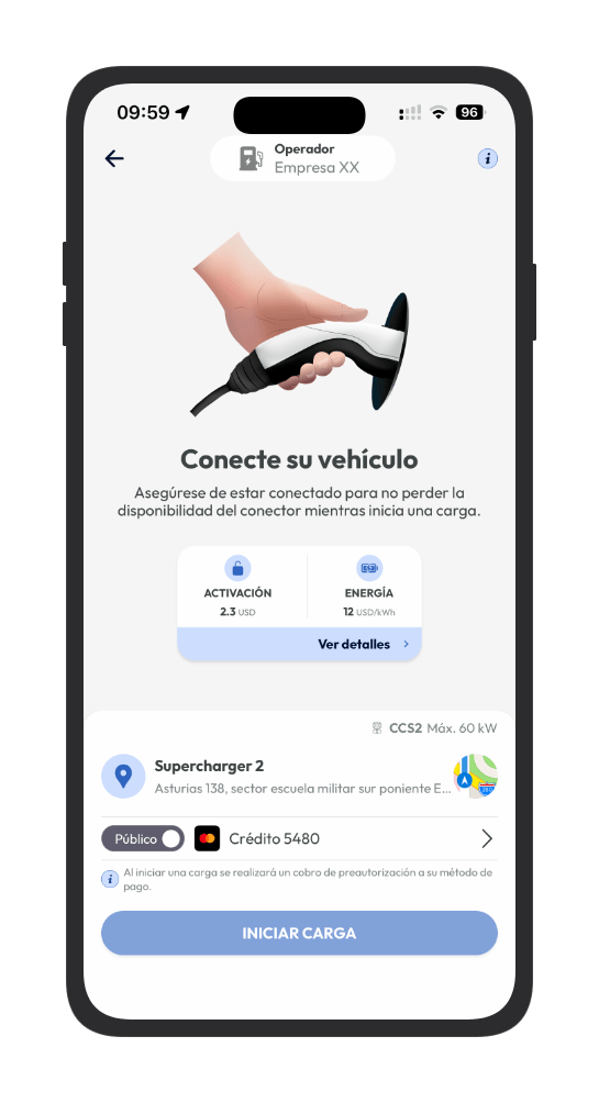 Banderazo vista cargador